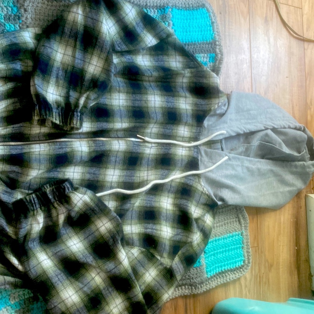 Flannel hoodie from Shein